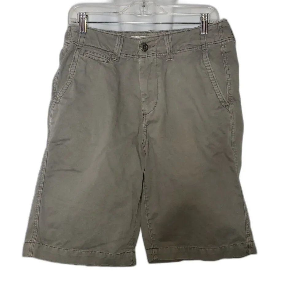 AMERICAN EAGLE OUTFITTERS Khaki Gray Longboard Shorts Mens Size 30